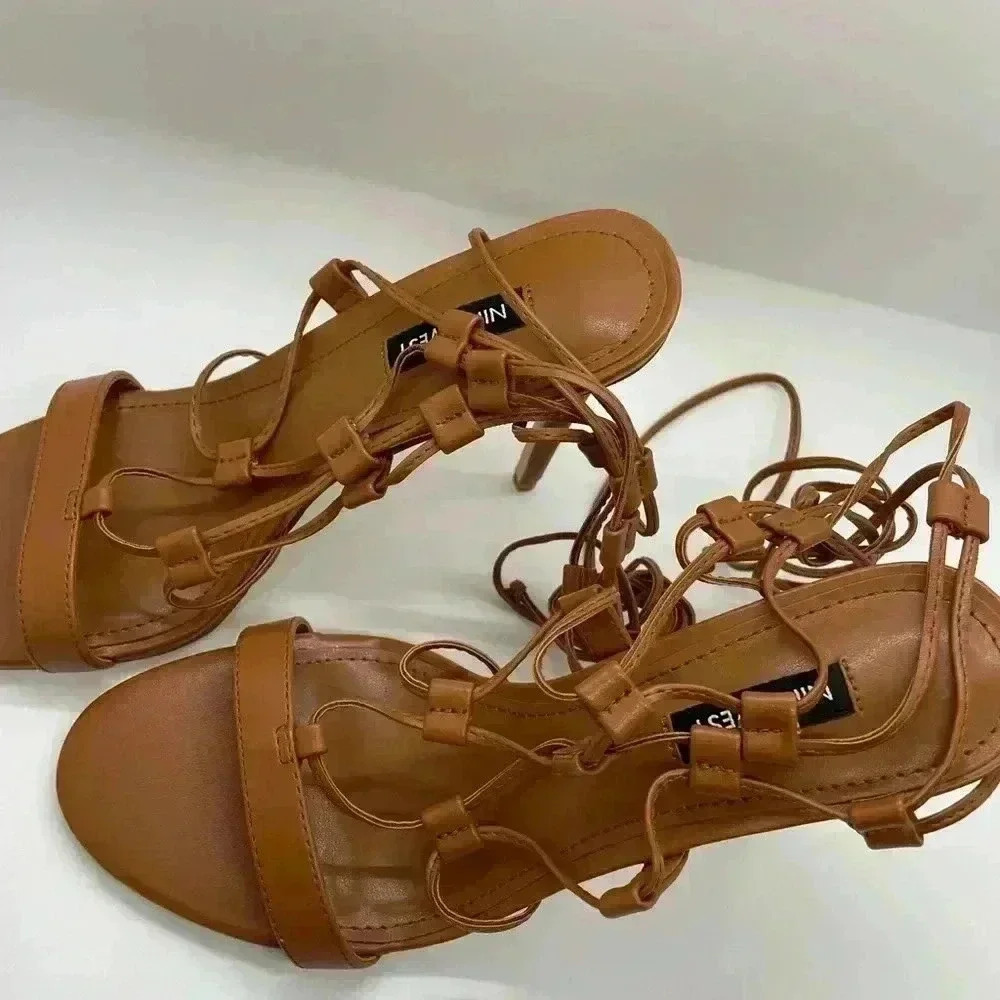 Nine West Mix 3 Brown Sandal Size 8 - Picture 3 of 6